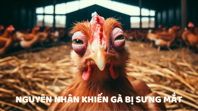 Nguyên nhân khiến gà bị sưng mắt là gì?